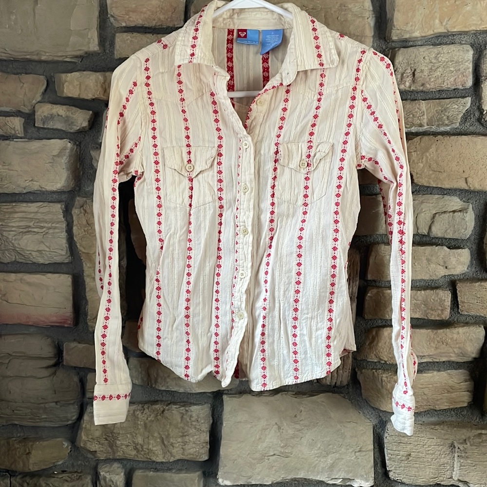 Roxy Long Sleeve Button Up Shirt